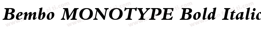 Bembo MONOTYPE Bold Italic字体转换